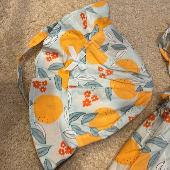 NWT Just One You Carter’s Fruit/Floral Dress and Hat Set, 9m - Picture 2 of 2
